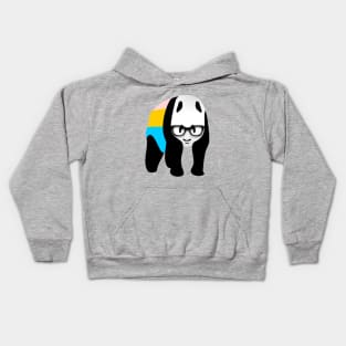 Pansexual Pride flag funny Panda Kids Hoodie